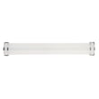 Maxim Lighting Linear Bathroom Vanity Light in Satin Nickel finish, featuring a sleek Steel frame with Opal Acrylic diffusers for a modern touch.