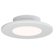 Maxim Lighting Snug Recessed Trim Light in white finish, featuring a sleek aluminum and acrylic design, seamlessly blending into the ceiling.