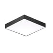 Maxim Lighting Trim Flush Mount in black finish, featuring a sleek, modern design with a polycarbonate diffuser and steel frame, perfect for contemporary spaces.