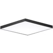 Maxim Lighting Trim Flush Mount with a sleek black finish, featuring a modern design made of durable polycarbonate and steel materials.