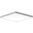 Maxim Lighting Trim Flush Mount in Satin Nickel finish, featuring a sleek design with a polycarbonate and steel construction, mounted on a ceiling.