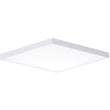 Maxim Lighting Trim Flush Mount with a white polycarbonate shade and steel frame, providing a sleek and modern ceiling light fixture.