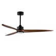 Maxim Lighting Woodwind Solid Wood Blade Ceiling Fan with Light, featuring a sleek steel body and black finish, elegantly designed for modern interiors.