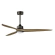 Maxim Lighting Woodwind Solid Wood Blade Ceiling Fan with Light in Charcoal Bronze finish, featuring steel construction and elegant wooden blades.