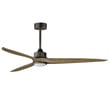 Maxim Lighting Woodwind Solid Wood Blade Ceiling Fan with Light in Charcoal Bronze finish, featuring steel construction and elegant design.