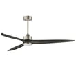 Maxim Lighting Woodwind Solid Wood Blade Ceiling Fan with Light, featuring Satin Nickel finish and Steel construction, elegantly designed for modern interiors.