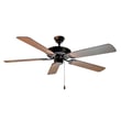 Maxim Lighting Basic-Max Indoor Ceiling Fan in Oil Rubbed Bronze with Walnut and Pecan, made of Steel and MDF.