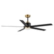 Maxim Lighting Daisy Ceiling Fan with Light, featuring a sleek Black with Gold finish and Steel construction, elegantly designed for modern interiors.