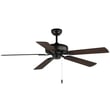 Maxim Lighting Super-Max Ceiling Fan with black finish, featuring steel and MDF blades, elegantly designed for modern interiors.
