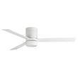 Maxim Lighting Tanker Hugger Ceiling Fan with Light in Matte White finish, featuring a sleek steel design with a modern aesthetic.