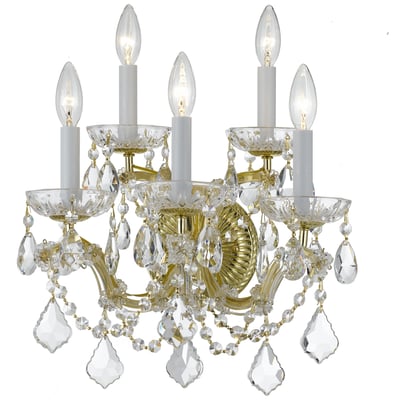 Maria Theresa Hand Cut Crystal Arm Wall Sconce