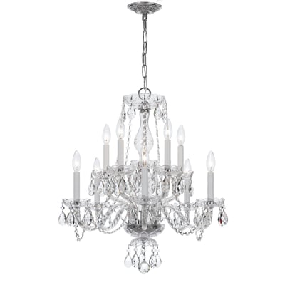 Traditional Crystal Stem Chandelier