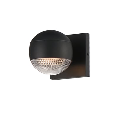 Modular Ribbed Globe Outdoor Wall Sconce