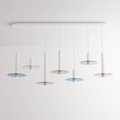 Combi Linear Multi Light Glass Plate Pendant