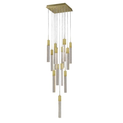 Glacier Square Multi Light Pendant Chrome OPEN BOX