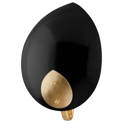 Lotus Wall Sconce Gold Leaf/Black OPEN BOX