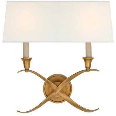 Cross Bouillotte Large Sconce Antique Nickel OPEN BOX