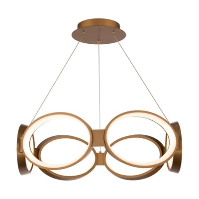 Solitaire Chandelier Aged Brass OPEN BOX
