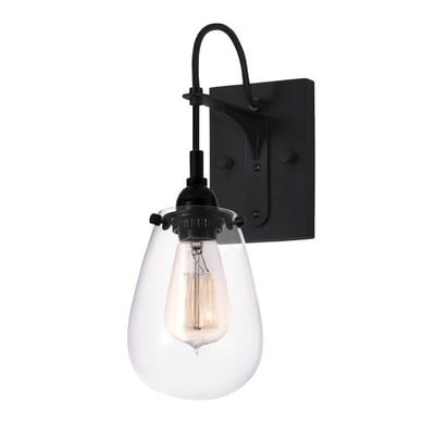 Chelsea Wall Sconce Satin Black OPEN BOX