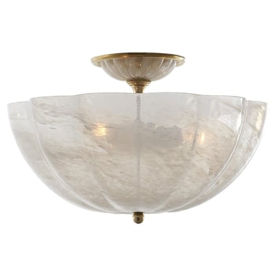 Rosehill Semi-Flush Mount Antique Brass OPEN BOX