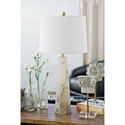Regina Andrew Quatrefoil Alabaster Table Lamp | Lightopia