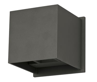 ET2 Alumilux Cube 120V Outdoor Wall Sconce in Bronze, made of durable aluminum, perfect for enhancing outdoor spaces.
