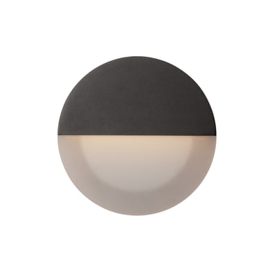 ET2 Alumilux Glow Outdoor Wall Sconce in Black, made of durable aluminum, enhances outdoor spaces with modern elegance.