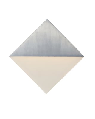 ET2 Alumilux Glow Diamond Outdoor Wall Sconce in Satin Aluminum, featuring a modern design and durable aluminum material.