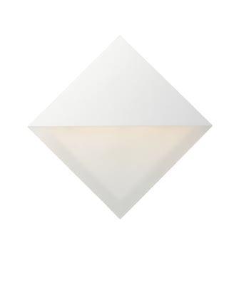 ET2 Alumilux Glow Diamond Outdoor Wall Sconce in White Aluminum, perfect for enhancing outdoor spaces with stylish lighting.