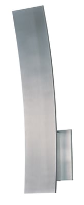 ET2 Alumilux Prime Outdoor Wall Sconce in Satin Aluminum, durable aluminum design for stylish outdoor lighting.