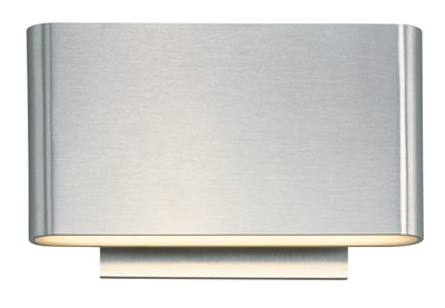 ET2 Alumilux Spartan Outdoor Wall Sconce in Satin Aluminum, durable aluminum design for stylish outdoor lighting.