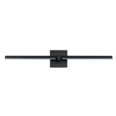 ET2 Dorian Wall Sconce in Black finish, featuring a sleek Aluminum design with a modern aesthetic, mounted on a wall.