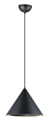 ET2 Abyss Pendant in Black Aluminum, showcasing modern design and sleek elegance for contemporary lighting solutions.