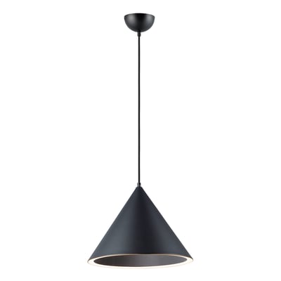 ET2 Abyss Pendant in Black Aluminum, modern lighting fixture for stylish home decor and ambiance enhancement.