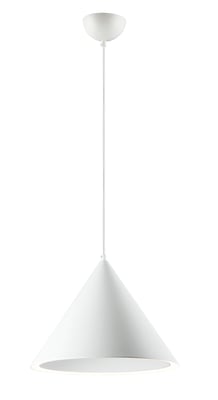 ET2 Abyss Pendant in Matte White Aluminum, showcasing a sleek and modern design for contemporary lighting solutions.