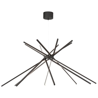 ET2 Alumilux Aster Chandelier in Black Aluminum, showcasing modern design and elegance for stylish lighting solutions.