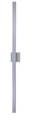 ET2 Alumilux Line Linear 120V Outdoor Wall Sconce in Satin Aluminum, crafted from durable aluminum for stylish outdoor lighting.