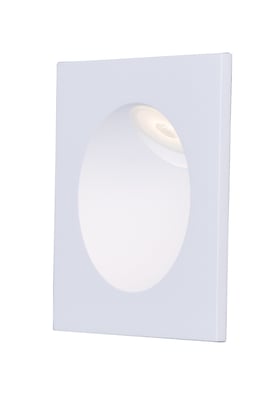 ET2 Alumilux Low Voltage Square Step Light in White, made of durable aluminum, perfect for outdoor lighting and safety.
