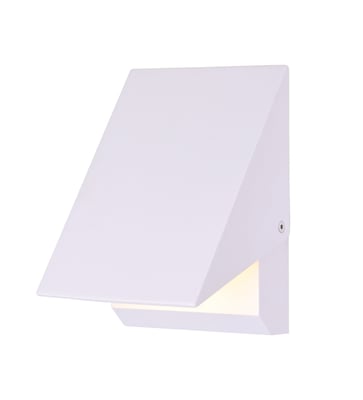 ET2 Alumilux Tilt 120V Outdoor Wall Sconce in White Aluminum, modern design for stylish outdoor lighting.