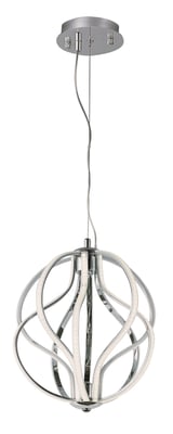 ET2 Aura Pendant in Polished Chrome, sleek aluminum design for modern lighting solutions. Perfect for stylish home decor.