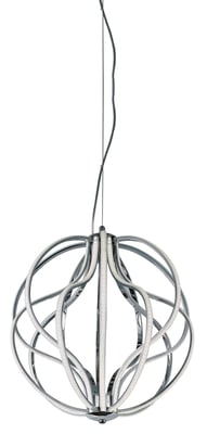 ET2 Aura Pendant in Polished Chrome, sleek aluminum design adding modern elegance to any space.