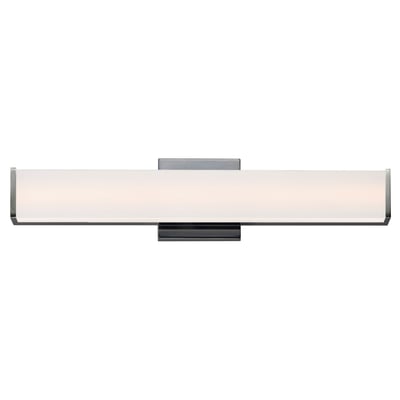 ET2 Baritone Bathroom Vanity Light in Satin Nickel, featuring sleek aluminium and glass design for modern elegance.