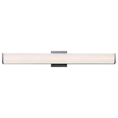 ET2 Baritone Bathroom Vanity Light in Satin Nickel, featuring sleek aluminium and glass design for modern elegance.