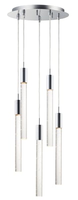 ET2 Big Fizz Multi-Light Pendant in Polished Chrome, featuring a sleek steel design for modern lighting elegance.