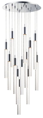 ET2 Big Fizz Multi-Light Pendant in Polished Chrome, featuring a sleek steel design for modern lighting elegance.