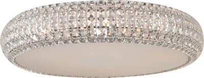 ET2 Bijou Flush Mount in Polished Chrome, featuring a sleek steel design for modern lighting elegance.
