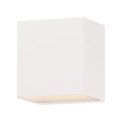 ET2 Blok Outdoor Wall Sconce in White, made of durable aluminum, perfect for modern outdoor lighting solutions.