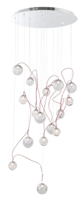 ET2 Bobble Multi-Light Pendant in Polished Chrome, featuring a sleek steel design for modern lighting elegance.