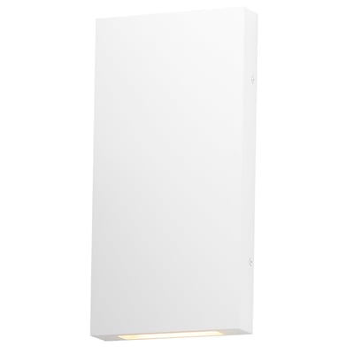ET2 Brik Outdoor Wall Sconce in White, featuring durable Aluminum and Stainless Steel for stylish outdoor lighting.