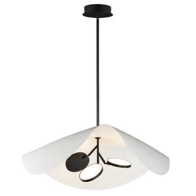 ET2 Carmen Pendant Light in Black Aluminum, stylish modern lighting fixture for contemporary home decor.